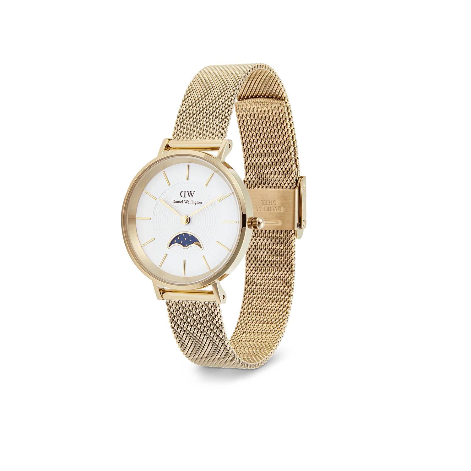 Orologio Donna Daniel Wellington Petite Lune Acciaio Dorato Fasi Lunari DW00100771